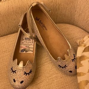 Unicorn glitter girls dress shoes